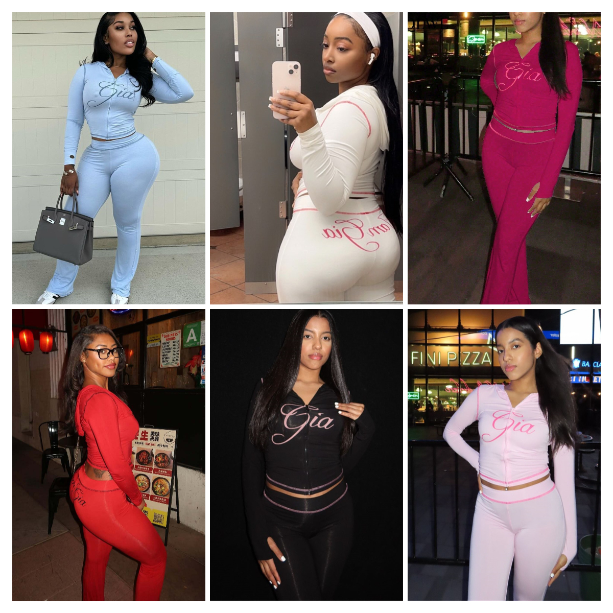 Women's Flared Tracksuit Set - Y2K Two Piece Zip Up Top & Low Waist Pants | Retro Style Sports Suit C260312