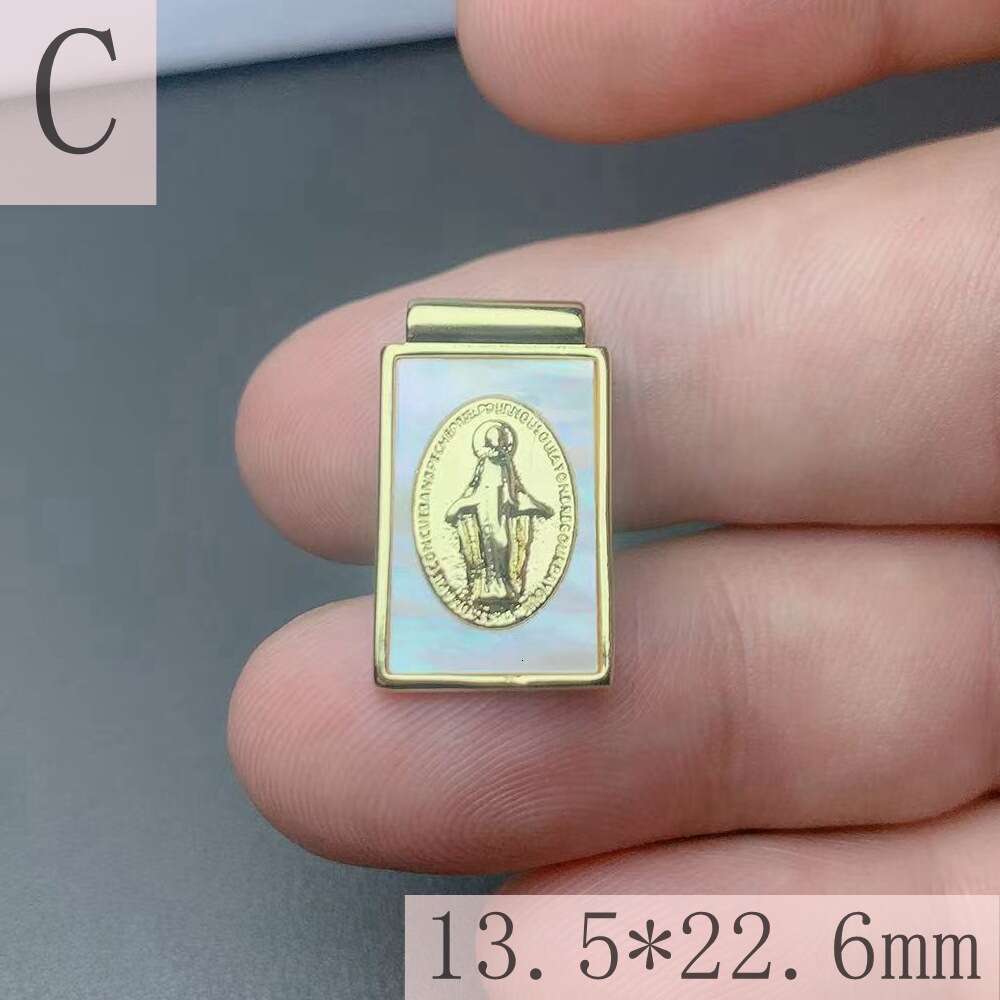 Minimalist Natural Shell Virgin Mary Pendant White Mother-of-Pearl Necklace DIY Jewelry Accessories Making