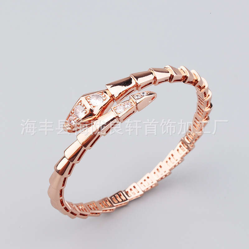 Elegant Snake Bracelet and Ring Set for Women, Popular Jewelry with Zirconia