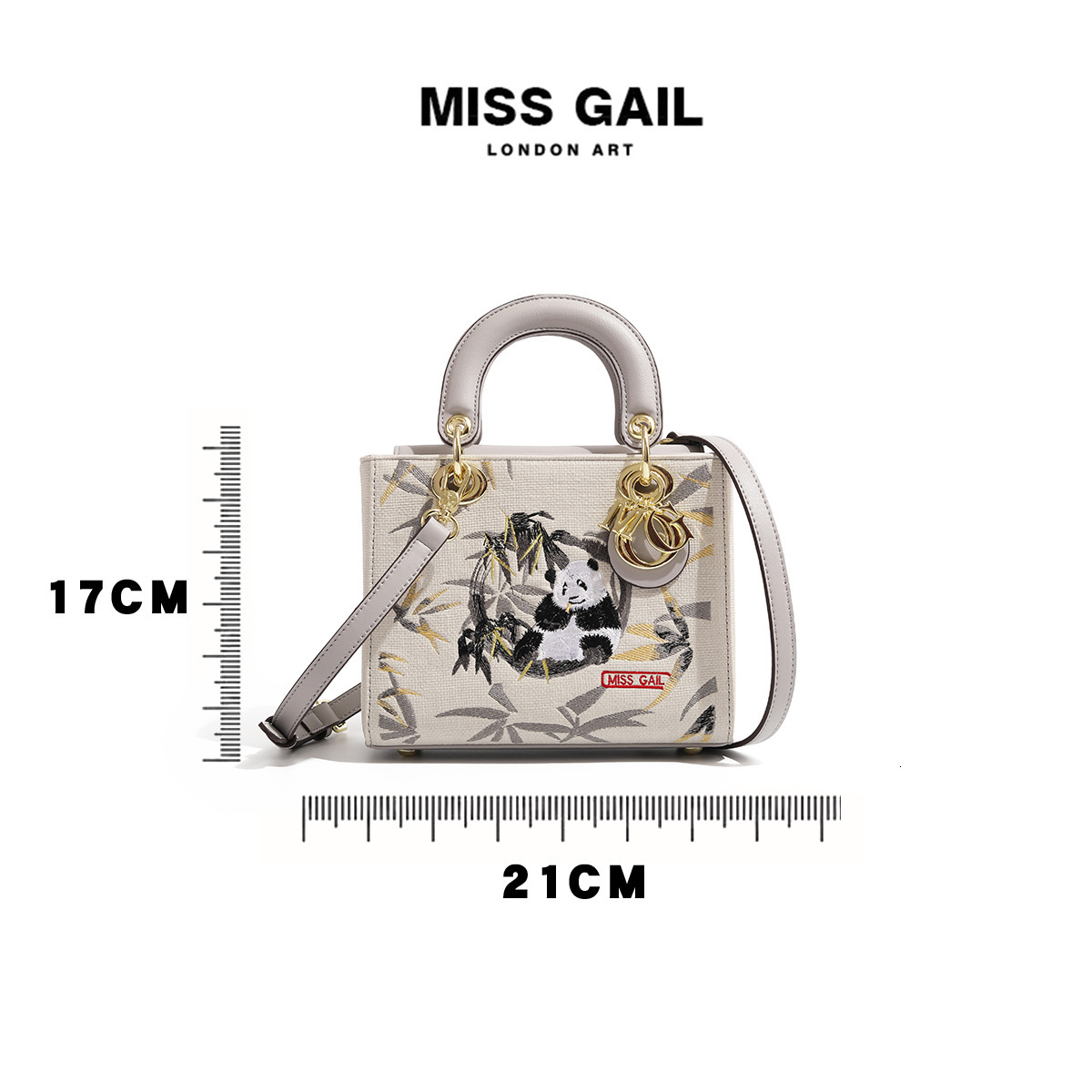 Free Shipping Designer Luxury High-end Chinese Style Panda Princess Diana Bag Niche Large Capacity Women's Handbag Leisure Shoulder Bag