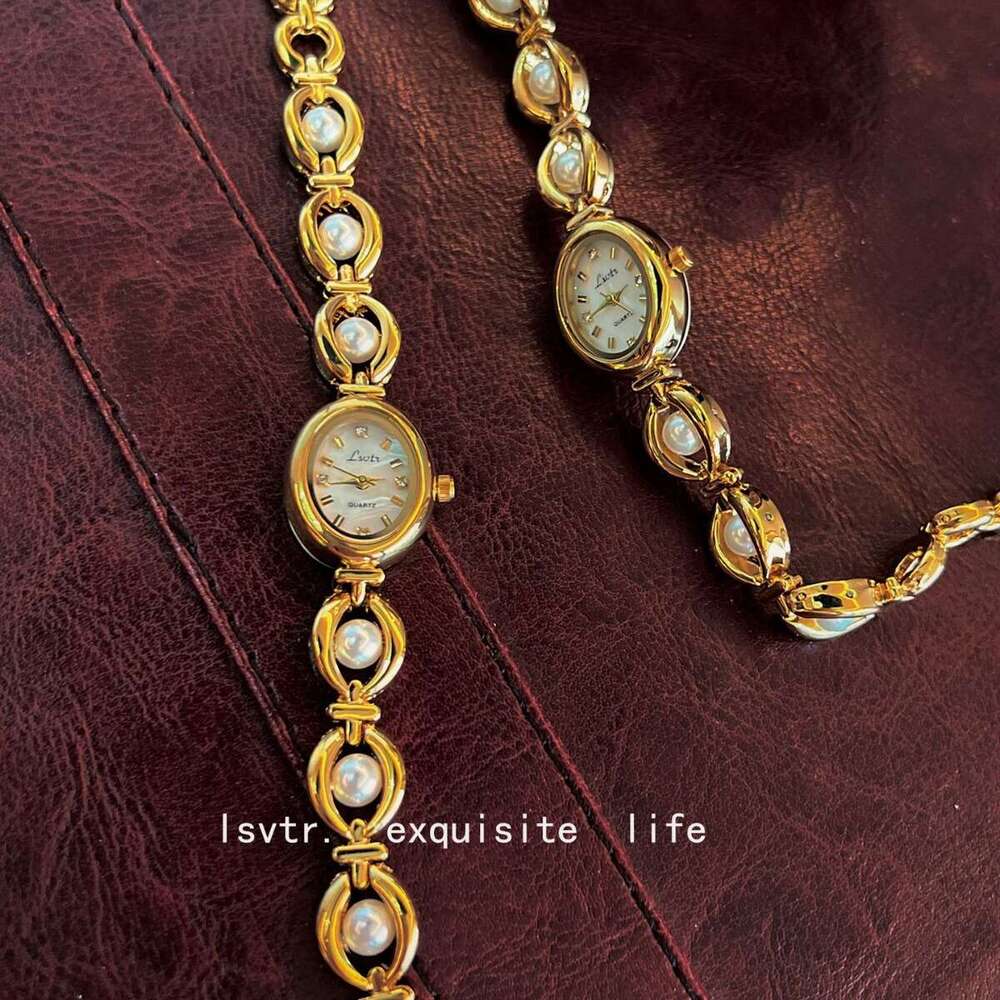 New Hot Selling Vintage Light Luxury Imitation Pearl Designer Elegant Bracelet Women's Watch
