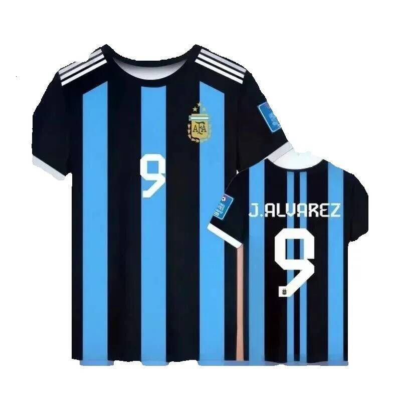 2025 Summer New Men's Argentine Style Football Shirt, Breathable and Quick-Drying Sports Casual T-Shirt