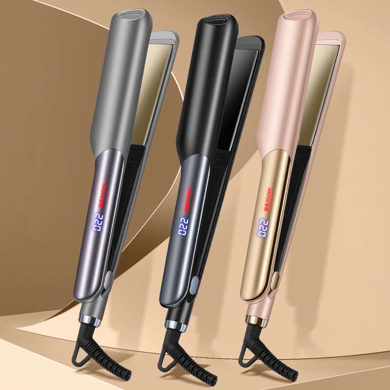 Professional Hair Salon Flat Iron Long-Lasting Styling No Damage Wide Plate Straightening And Curling Two-In-One
