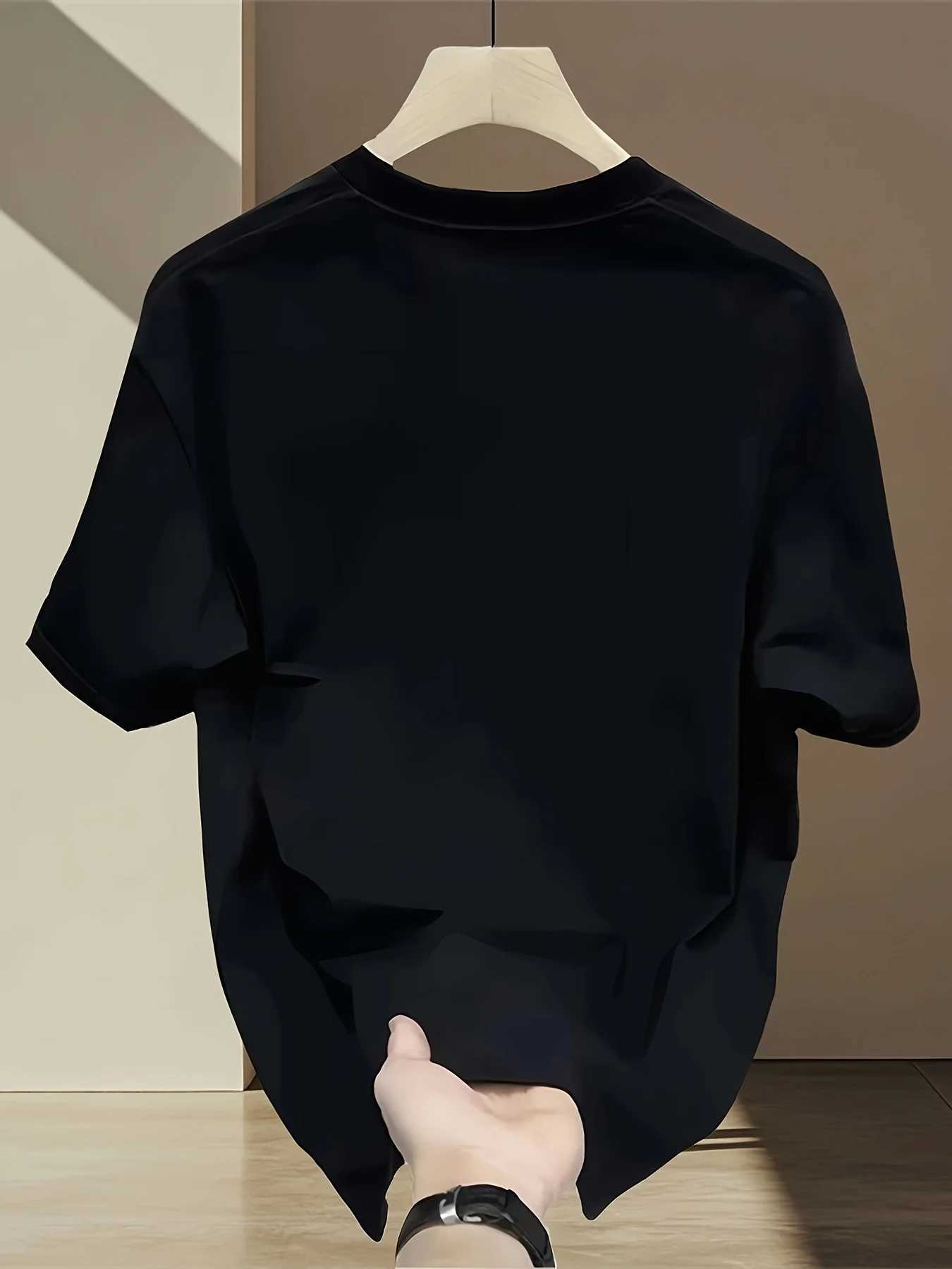 Mens summer 100 cotton fashionable casual loose solid color multi-color optional sports round neck short sleeved T-shirt top Y250819