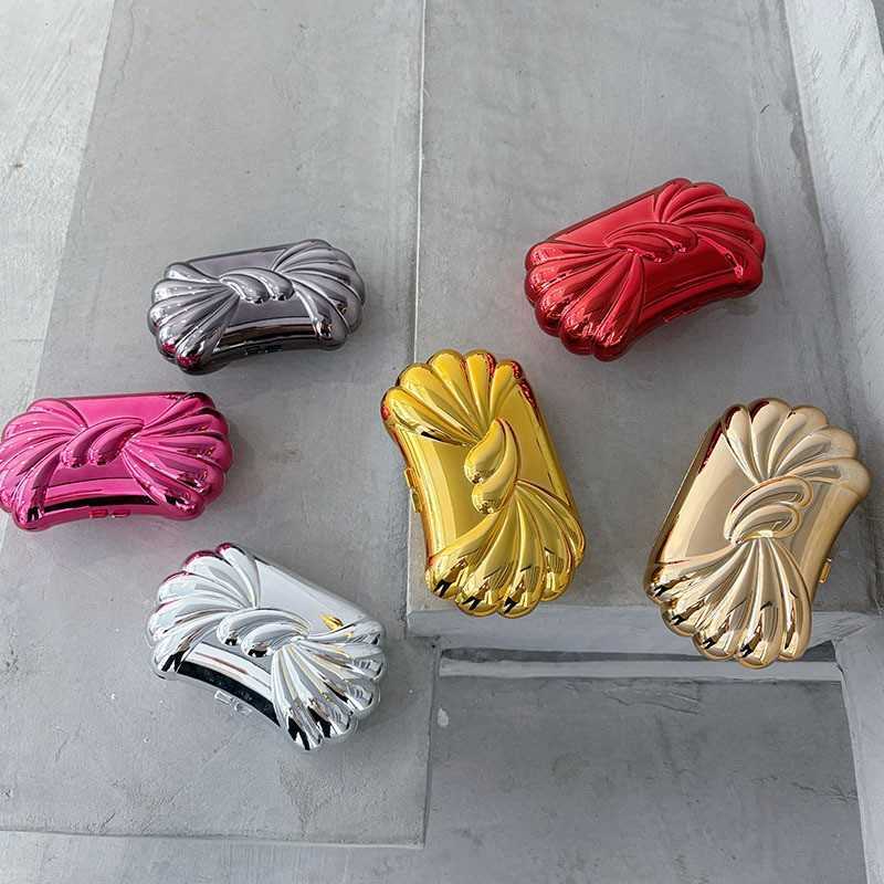 Glossy Metal Creative Design Acrylic Bag Wing-Shaped Personality Motorcycle Box Bag Handheld Crossbody Bag