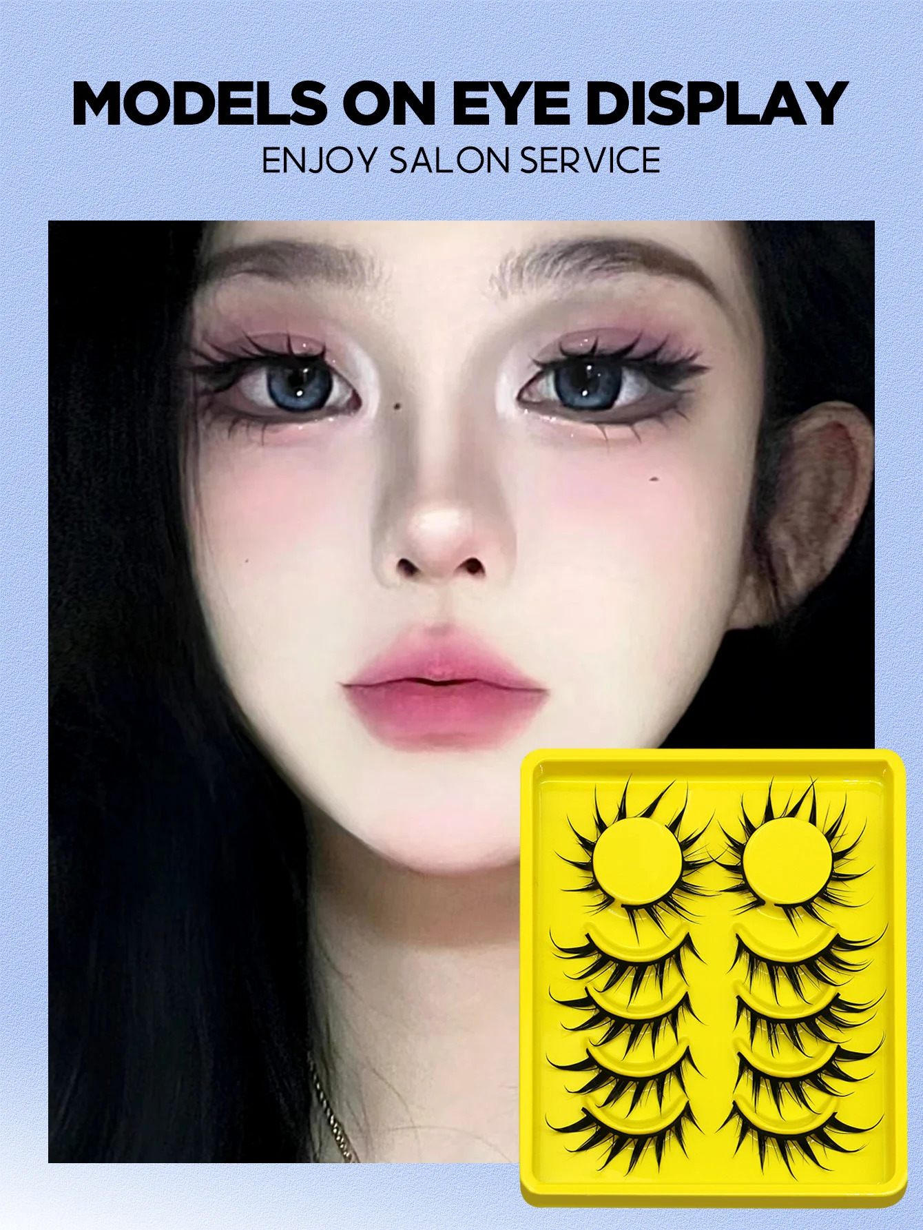 GROINNEYA Manga Lashes Cat Eye 3D Natural False Fluffy Soft Cross Wispy Eyelash Makeup 250811