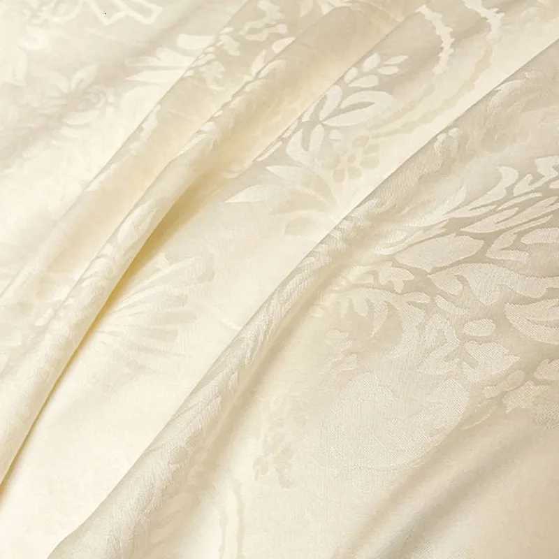 60S High-End Silk Jacquard Bedding Sets Summer Wash Ice Silk Sleeping Naked Quilt Cover Set Twin Full King Size Bedroom Decor Y250819