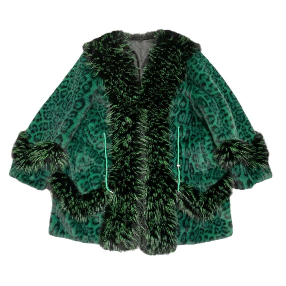 Autumn Winter Coat Winter New Long Thickened Loose Big Fur Collar Imitation Mink Integrated Warm Woolen Women's Clothing