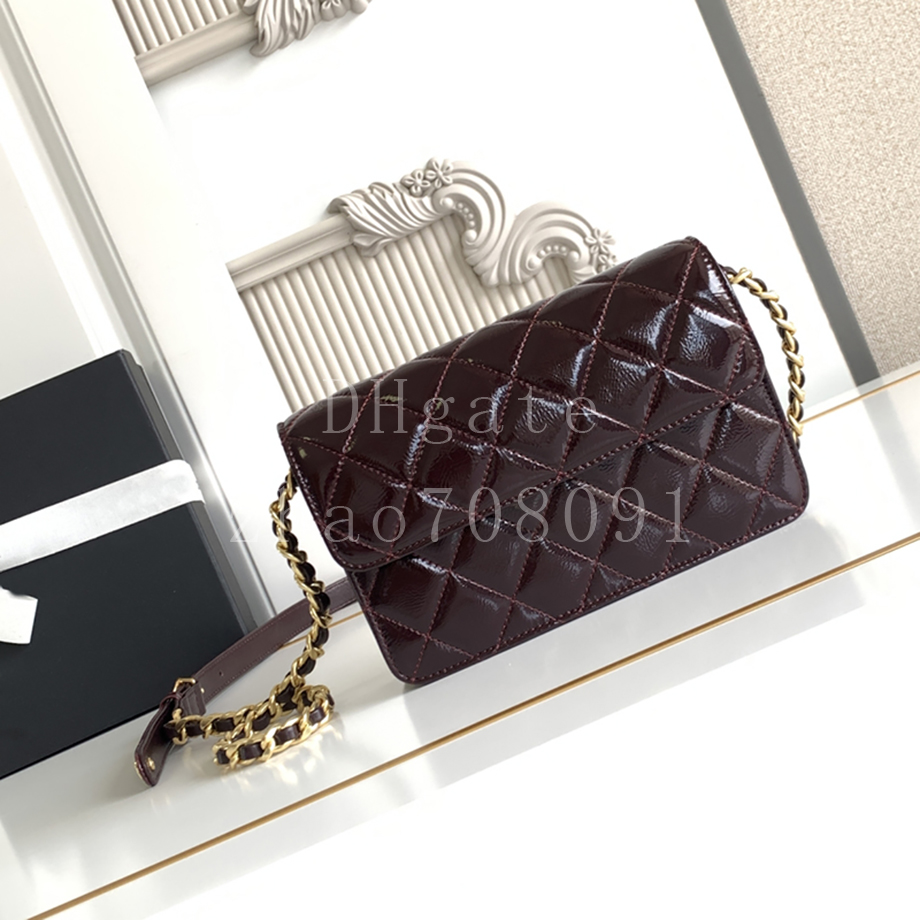 Diamond quality Designer Mini Flap Bag 19.5CM Lambskin leather Crossbody Bag Luxury Shoulder Bag With box C409