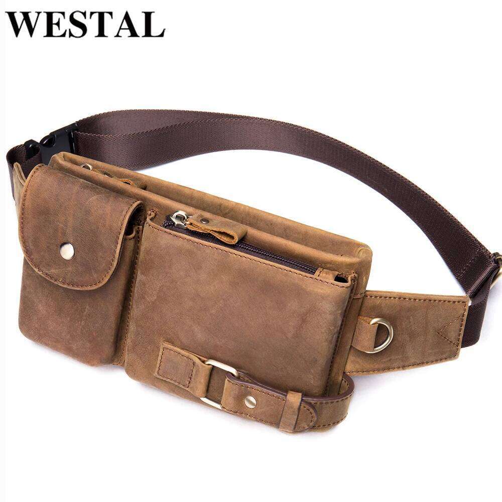 Phone Hip Banana Genuine Leather Belt Pouch Women's Waist Female Fanny Pack Travel Sport Bag