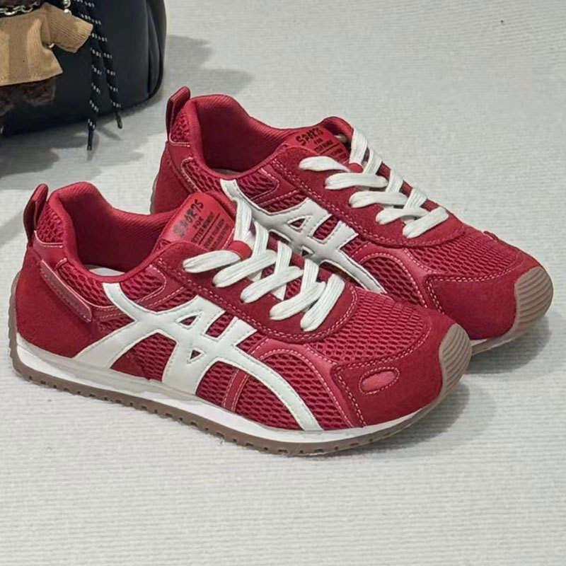 2025 Summer Autumn Forrest Gump Mesh Surface Foot Slimming Training Women Lightweight Non-Slip Campus Sports Running Shoes