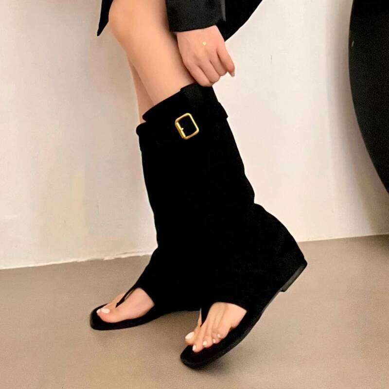 Eilyken Fashion Style Open Clip Toe Ankle Boots Sandals Women Short Booties Designer Wedges High Heels Ladies Shoes