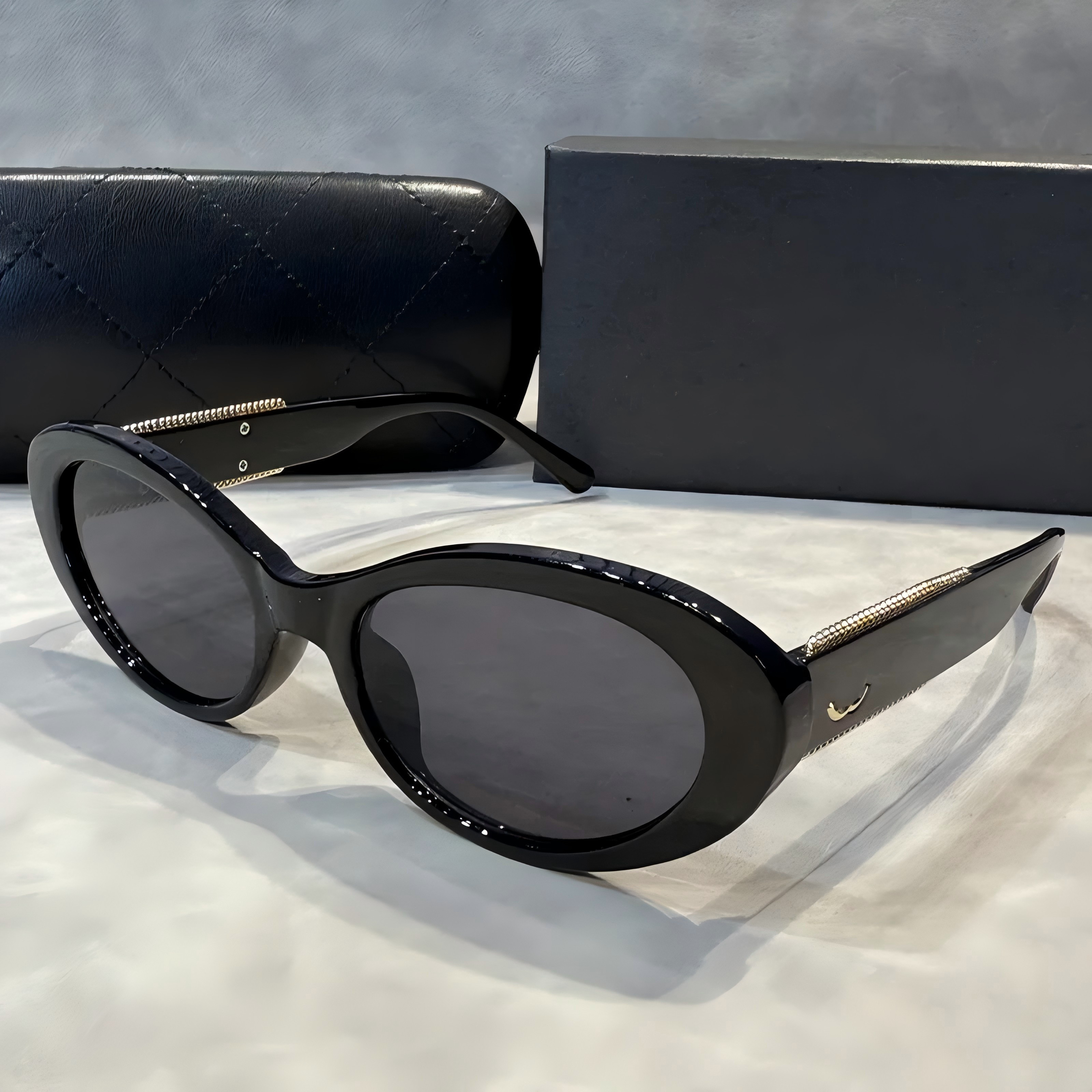 Luxury Designer Sunglasses Women's Oval Sunglasses Fashion Classic Outdoor Leisure Travel Photography Daily Wear UV resistant Sunglasses High quality with Box