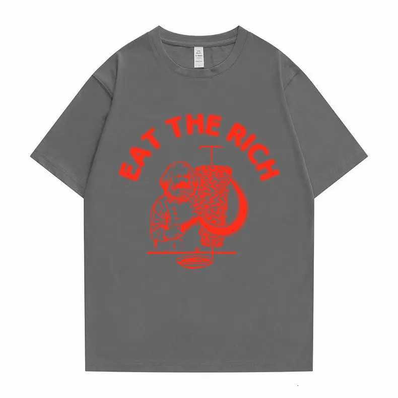 New Funny Men Women Casual Oversized Tshirt Eat The Rich Doner Dner Kebab Karl Marx Socialist Hasan Piker Graphic T-shirts Y250819