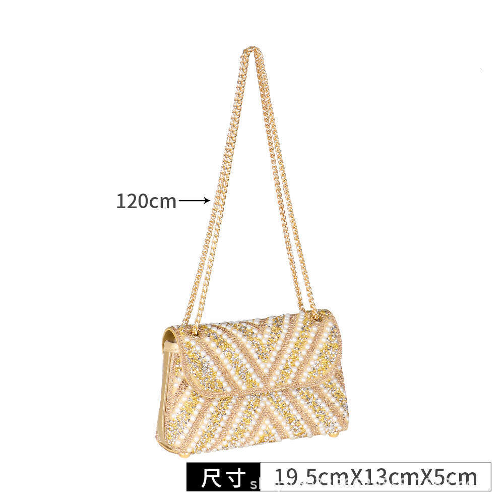 Diamond-Studded Banquet Bags Pearl Cheongsam Underarm Evening Women's Designer Handbag Single Shoulder Crossbody Handheld Bag