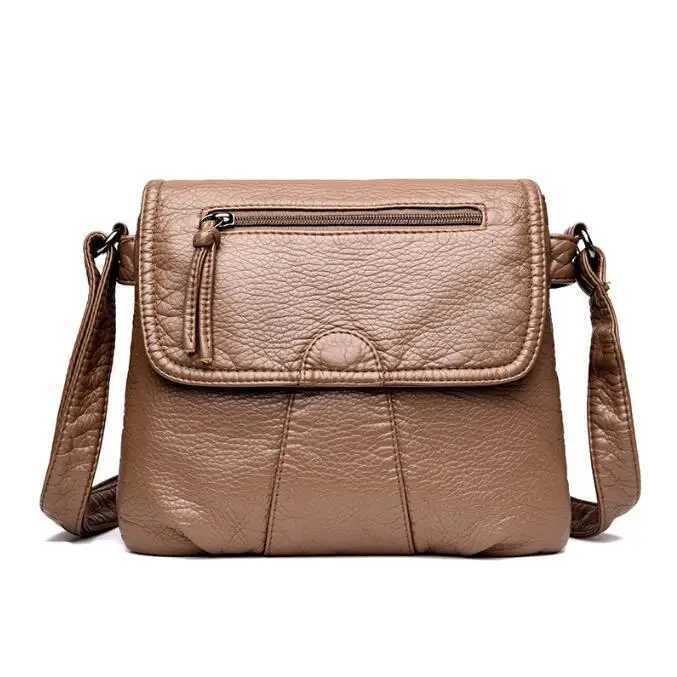 black Women Messenger Bags Crossbody Soft PU Leather Shoulder Bag High Quality Fashion Women Bags Designer Handbags Y250819