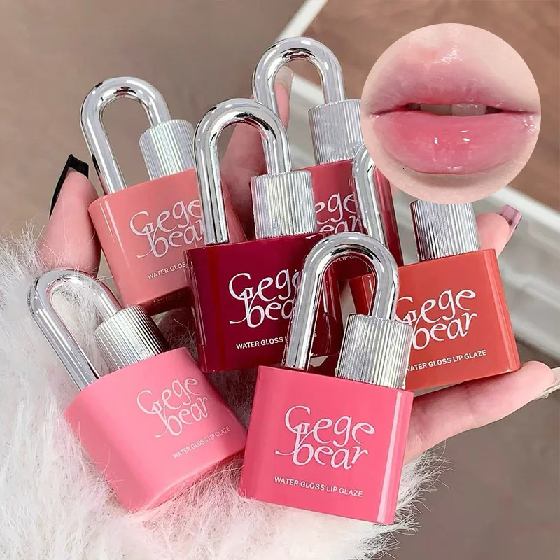 Gege Bear Lockheart Sweet Color WaterGloss Lip GlossVibrant Colors Easy to Apply with NonLongLasting Hydration 250809