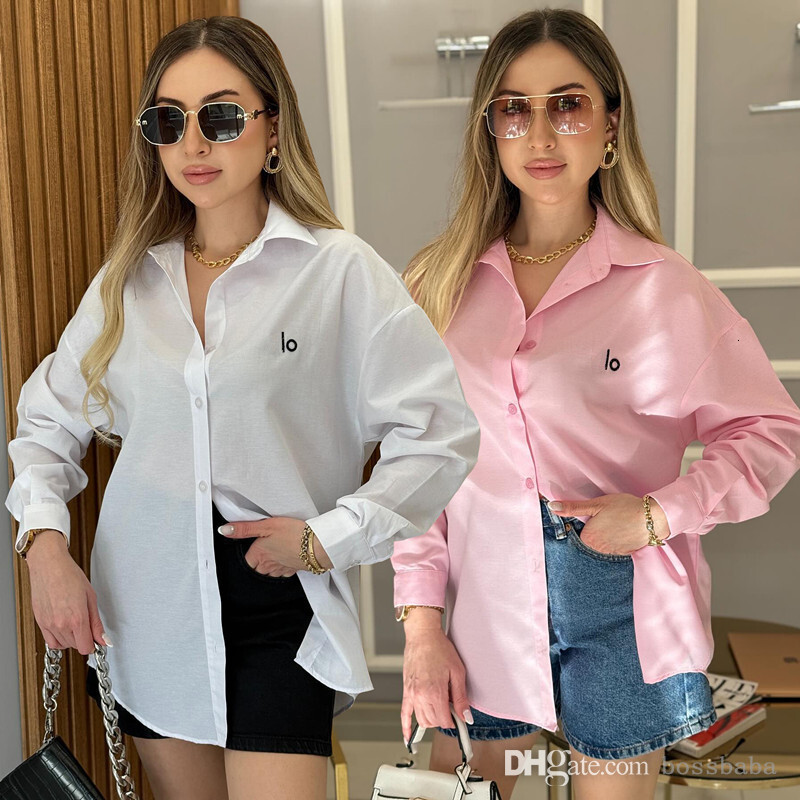 Summer Womens Designer Shirts Blouses Fashion Embroidery Tops Luxury Shirt Women Long Sleeve Lapel Jacket Coat Loose Blouse