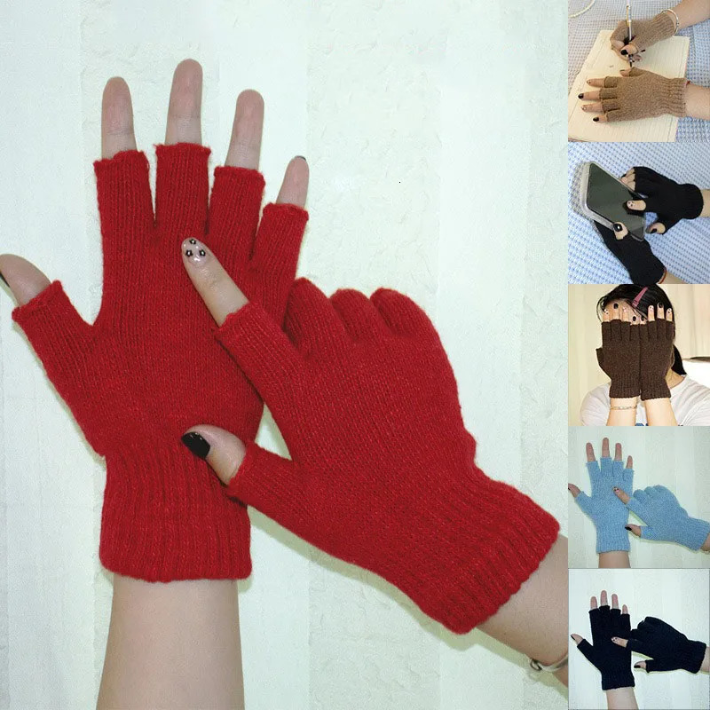 Gloves Without Fingers Female Ladies Touch for Girls Thermal Woman Winter 250811