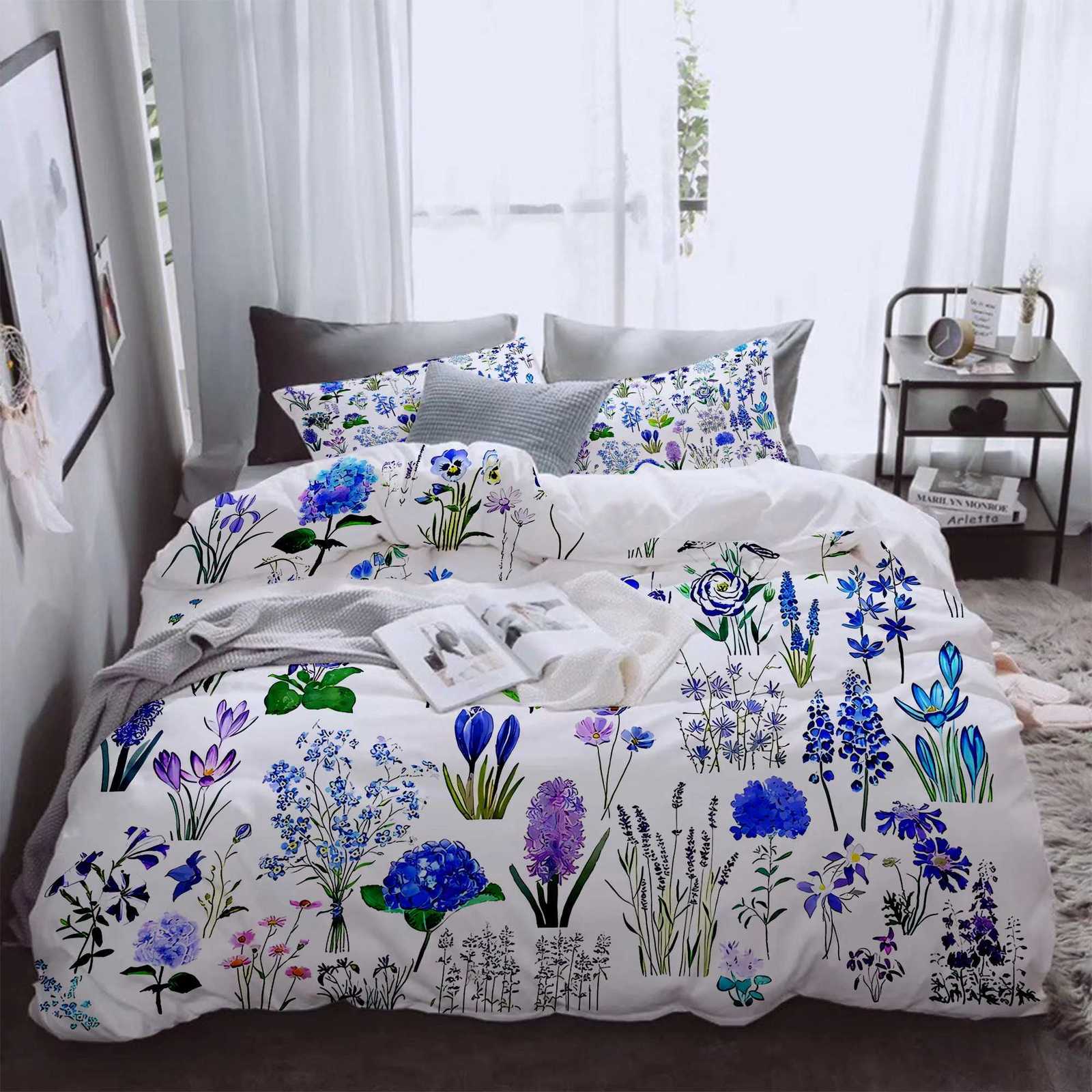 Pierre Auguste Renoir Wild Spring Bouquet Duvet Cover Set King Queen Double Full Twin Single Size Bed Linen Set Y250819