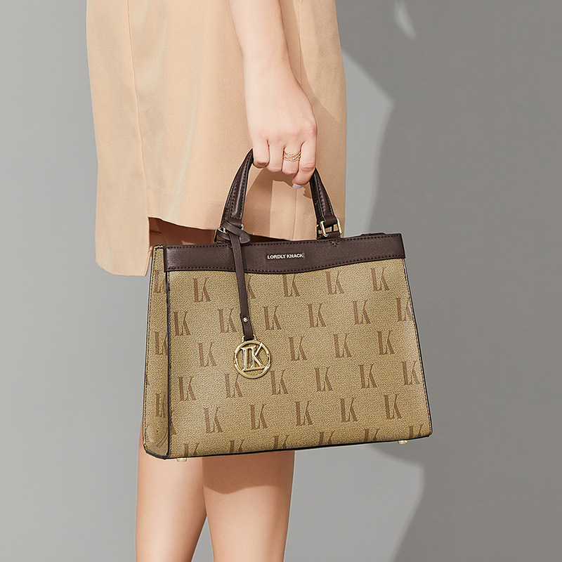LORDLY KNACK designer bag light luxury genuine leather casual tote bag versatile high-quality vintage large capacity handbag for woman