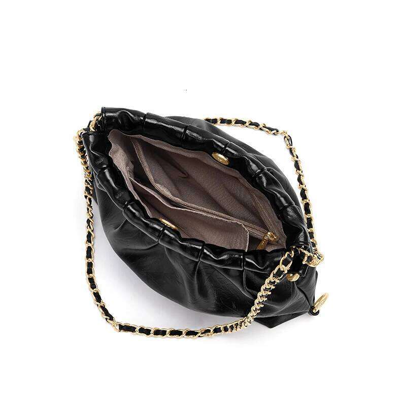 Cnoles Small Crossbody For Women PU Leather Shoulder With Gold-Tone Chain Strap Office Bucket Bag