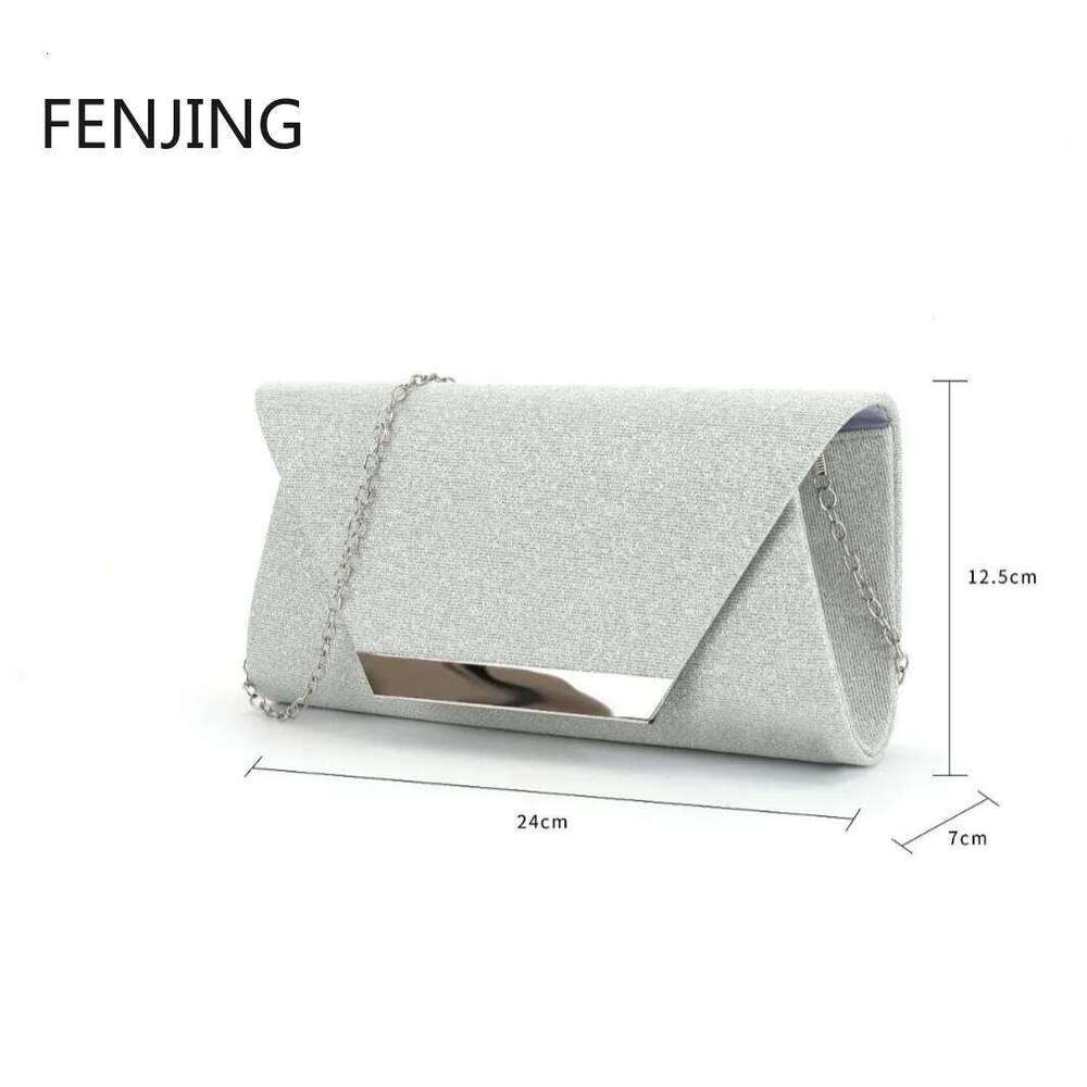 Glitter Shiny Evening Bags For Women Formal Bridal Wedding Clutch Purse Prom tail Party sier Envelope Chain Bag