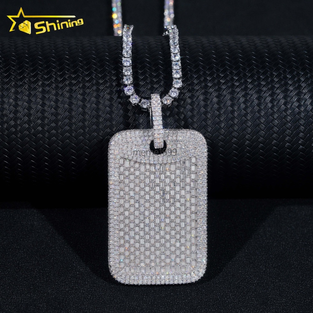 Fine Jewelry Pass Diamond Tester 925 Sterling Silver 18K Gold Plated 2.5 Iced Out Custom Hip Hop Moissanite Pendant