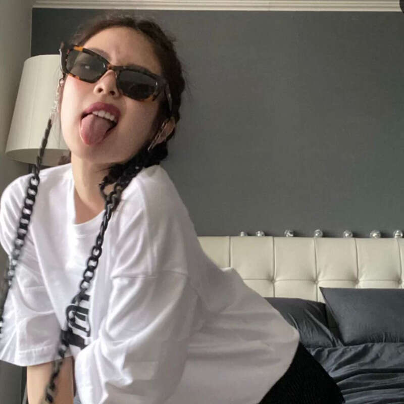 Designer Jennie Style Face for Women, High-End Ins Small Narrow Frame Celebrity Sunglasses