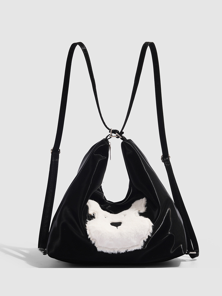 2025 Autumn Cute Dog Tote Bag New Student Large Capacity Backpack One Bag Three Use Single Shoulder Crossbody Bag Women's Crossbody Bag Designer 