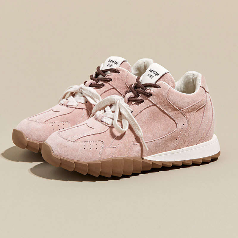 Inner Height Increasing Women's for Short People Thick-Soled Cortez 2024 Autumn New Casual Versatile Super Popular Dexun Shoes