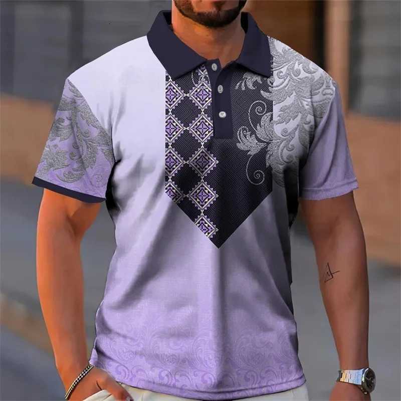 3D Printed Vintage Ethnic Pattern Shirt For Men Clothing Casual Short SLeeve Lapel Shirt Tops Mens Button T-Shirts Y250819