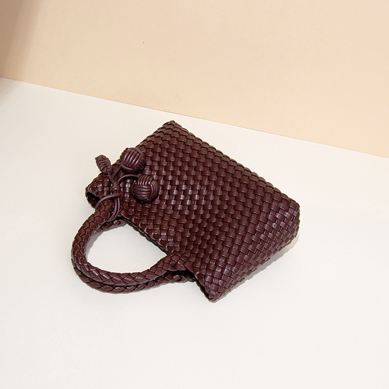 Free Shipping Designer Premium Texture Hand Woven Bag New Fashionable Women's Casual Handbag Luxurious Rainbow Single Shoulder Armpit Bag