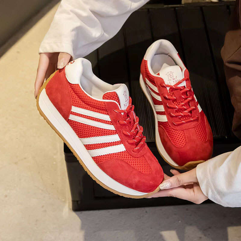 Genuine Leather Forrest Gump for Women 2025 Summer Autumn New Thick Sole Height Increasing Casual Fashion Versatile Campus Sports Shoes