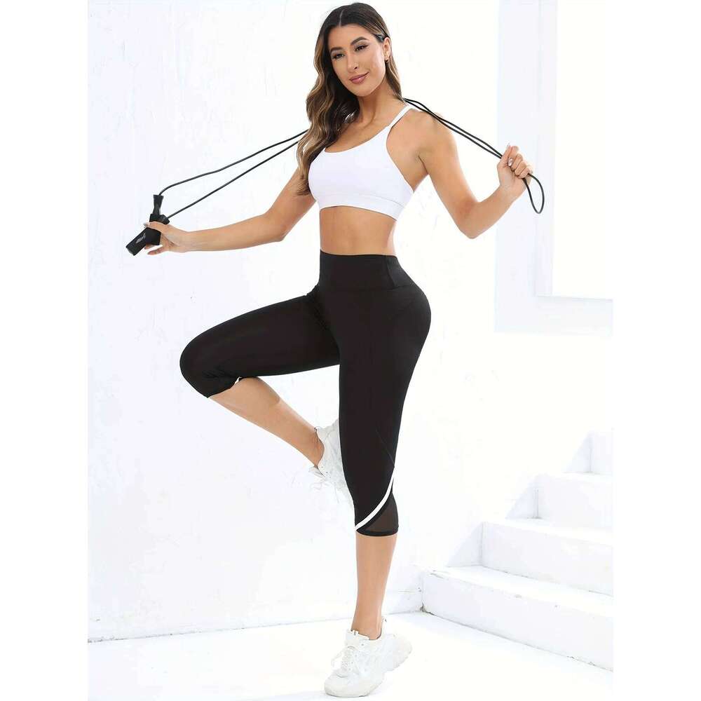 High Waisted Pants Capri Workout Leggings for Women Yoga Capris