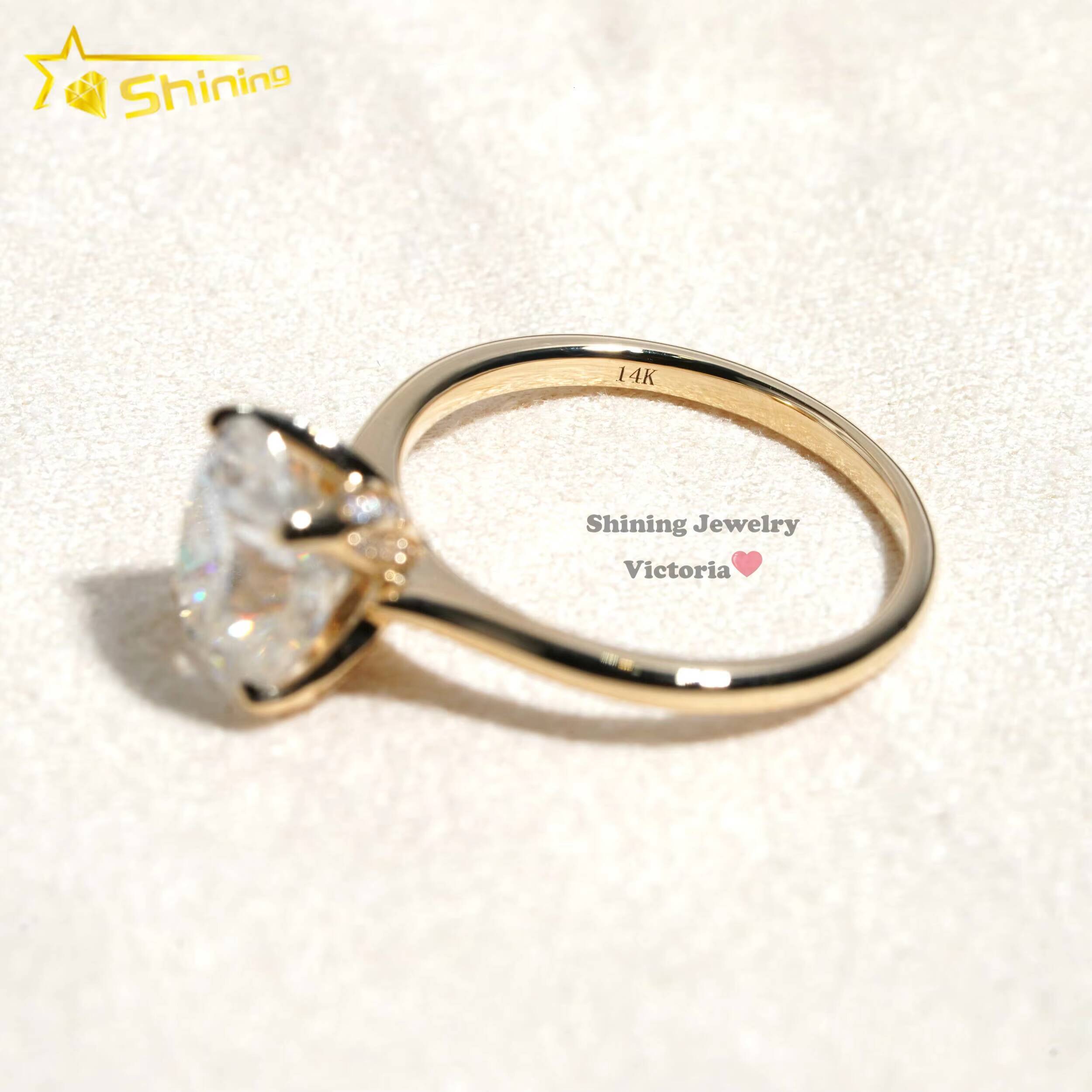 Custom 3CT Oval Lab Grown Cultivated Diamond Wedding Ring S925 10K 14K 18K Gold Fine Jewelry Engagement Moissanite Diamond Ring