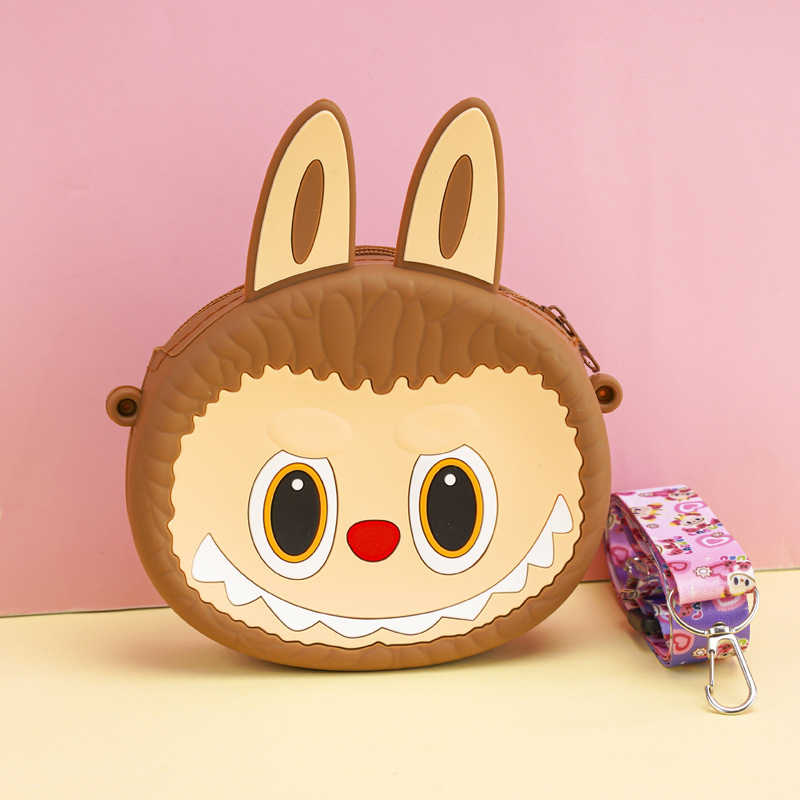 Free Shipping Designer Luxury Women's Labubu Children's Silicone Bag Cute Creative Versatile Coin Purse Cartoon Ins Style Fashion Trendy Cro
