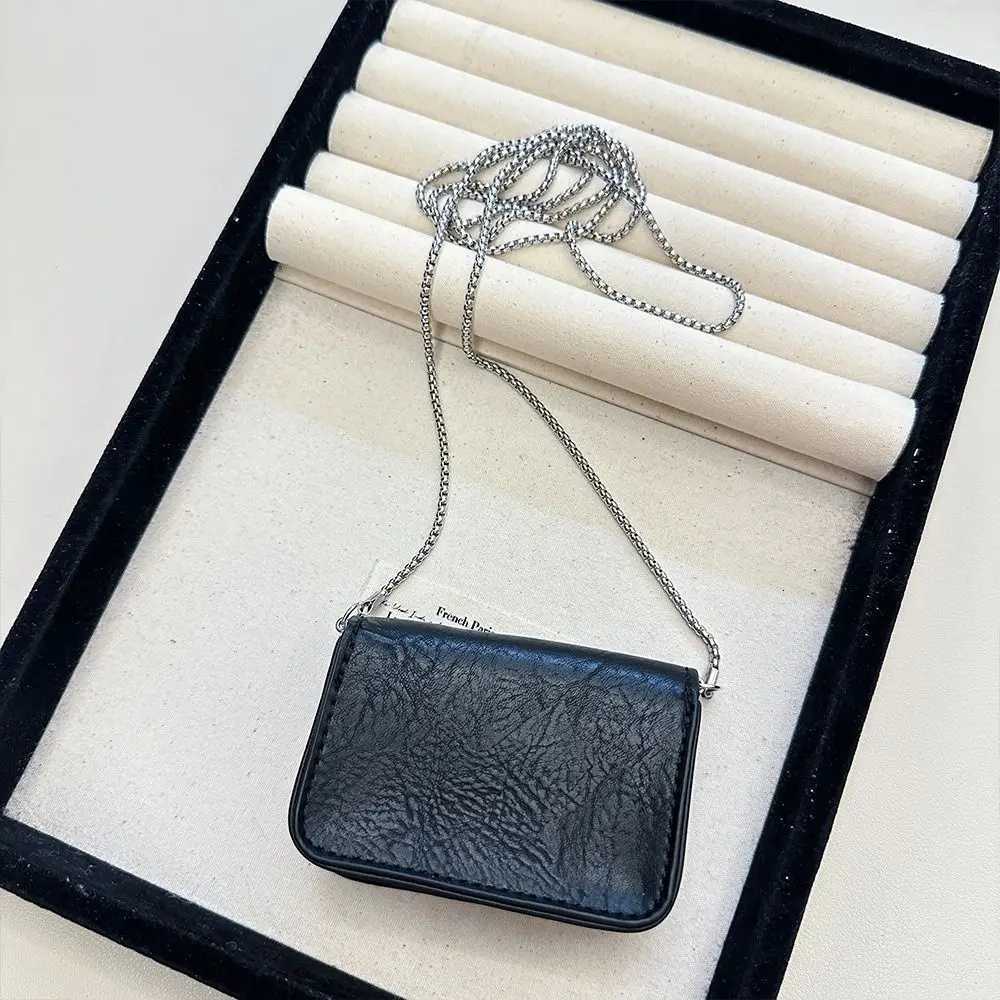 Fashion Single Shoulder Bag PU Portable Lipstick Storage Bag Korean Style Solid Color Small Square Bag Outdoor Y250819