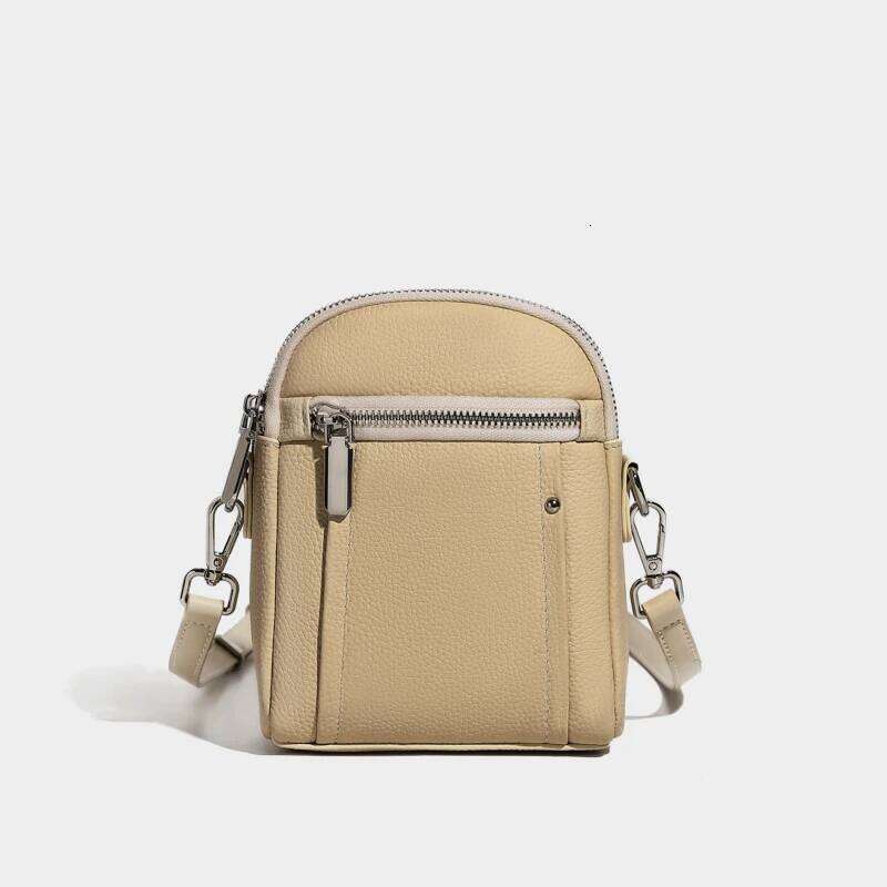 Hifashion 100% Genuine Leather Mini Crossbody Bags For Women 2025 Trend Designer Functional Shoulder Purses Girls Phone Handbags