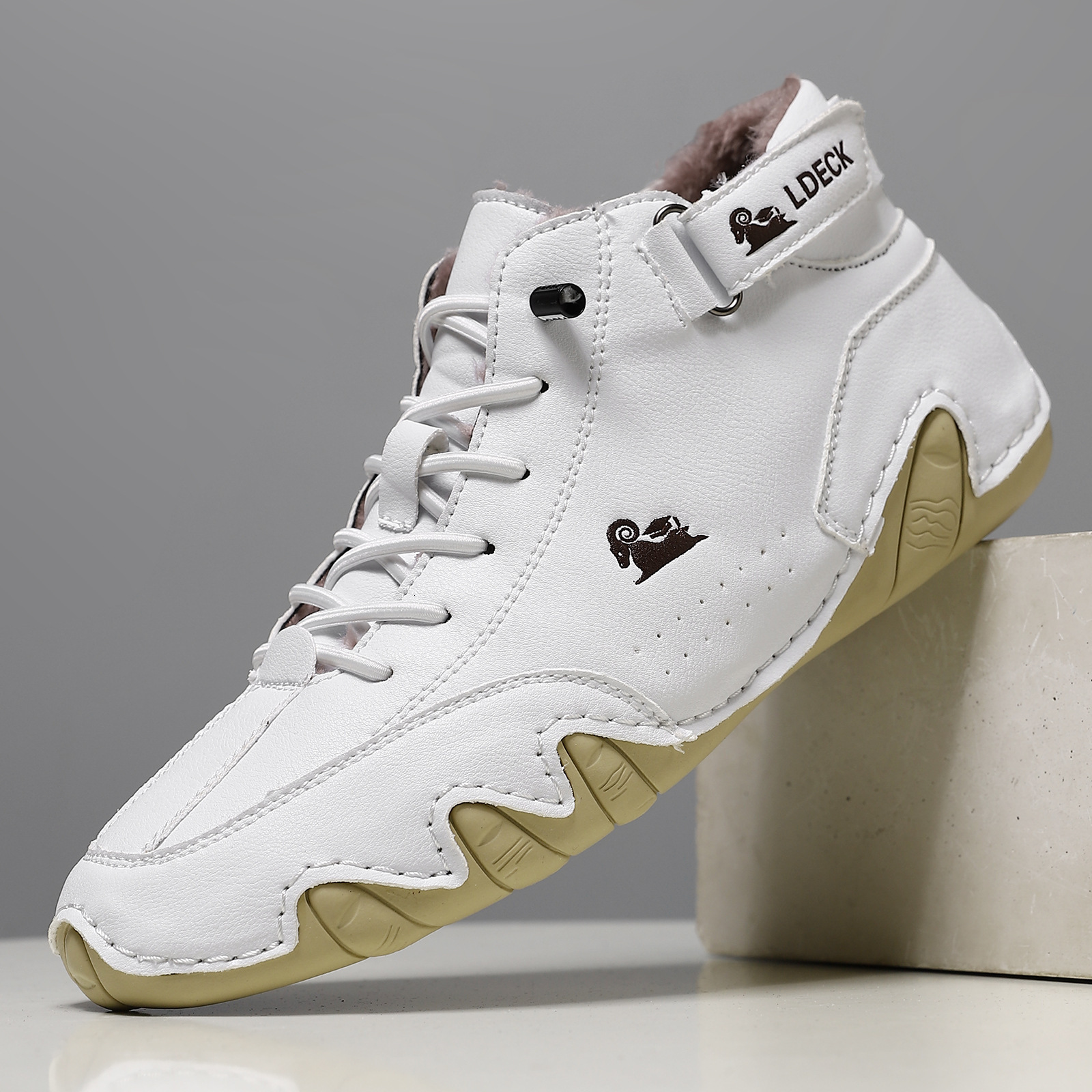 Winter Plush Lined Martin Boots Large Size Octopus Warm Cotton High-top Men's Sports Casual Shoes ddmymoon