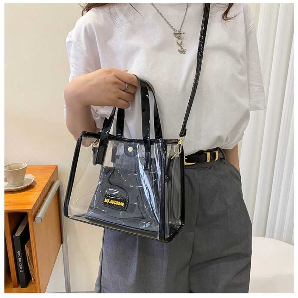 Women Transparent Clear Purse Crossbody Shoulder Bags with Removable Strap Stadium Approved Bags Zipper Closure Y250819