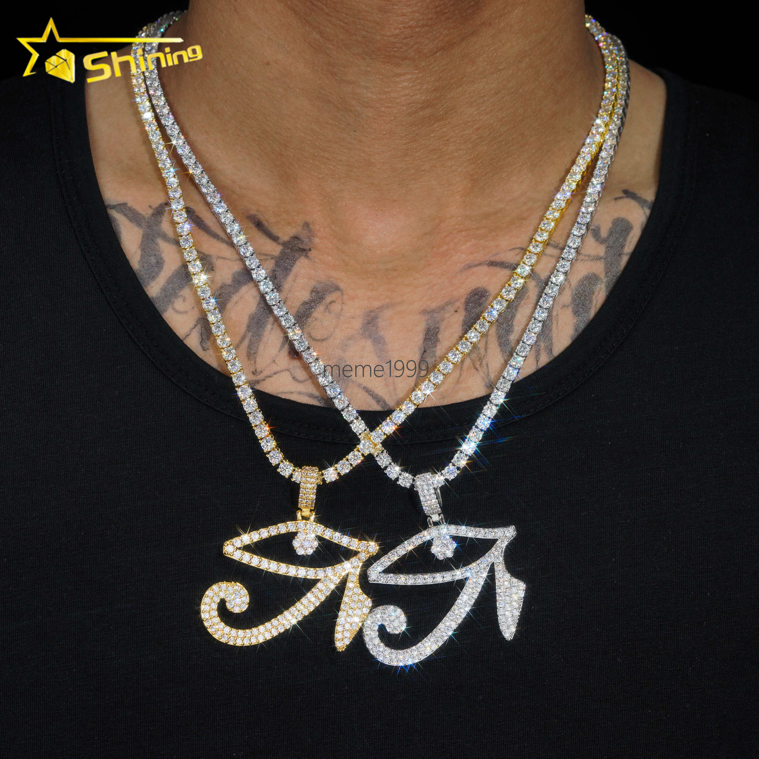 High Quality 925 Sterling Silver VVS Moissanite Pendant Custom Hip Hop Diamond Pendant for Men Women Necklace