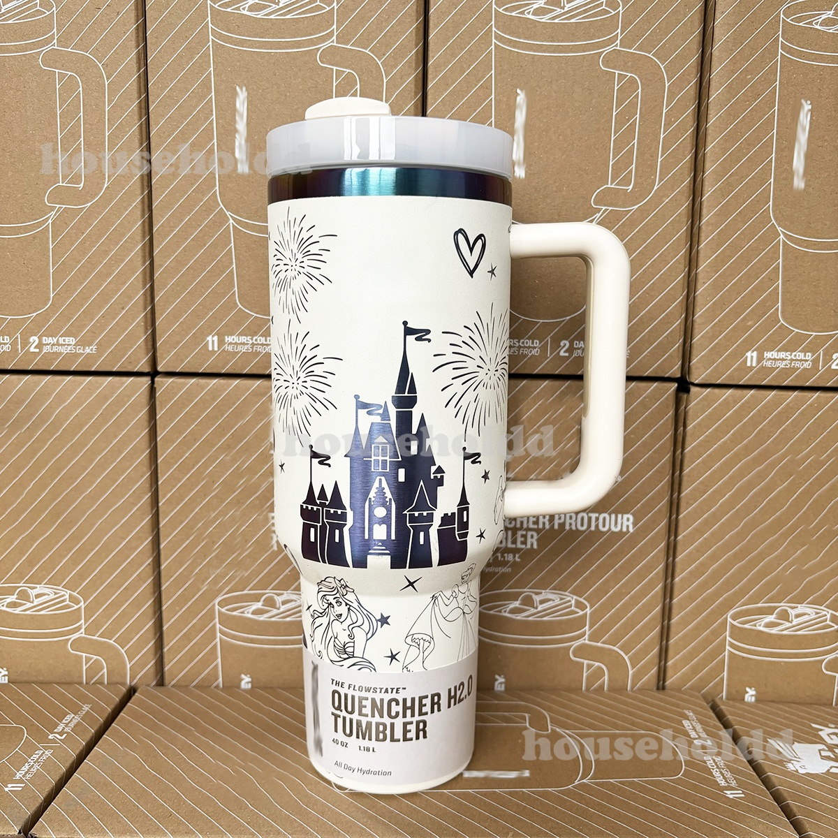 stampup stampup stampup stampup Thermos 40oz Stainless Steel Tumbler with Handle Straw 304 Insulated Cup for Car Office and Outdoor Use