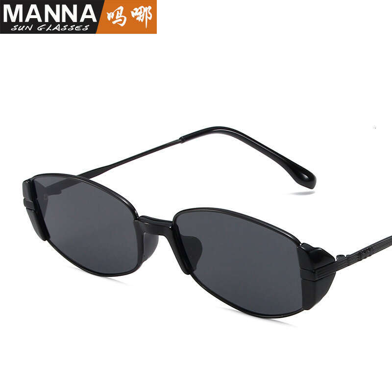 Steam Oval Fashion Small Frame Punk Sunglasses Designer Same Style Metal Sunshade Glasses