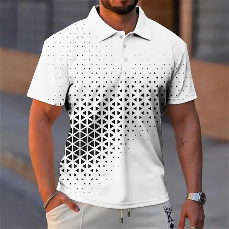 Simple Geometric Patterns Business For Men Summer Fashion Daily Wear 3D Printed Shirts Loose Breathable Shirts Y250819