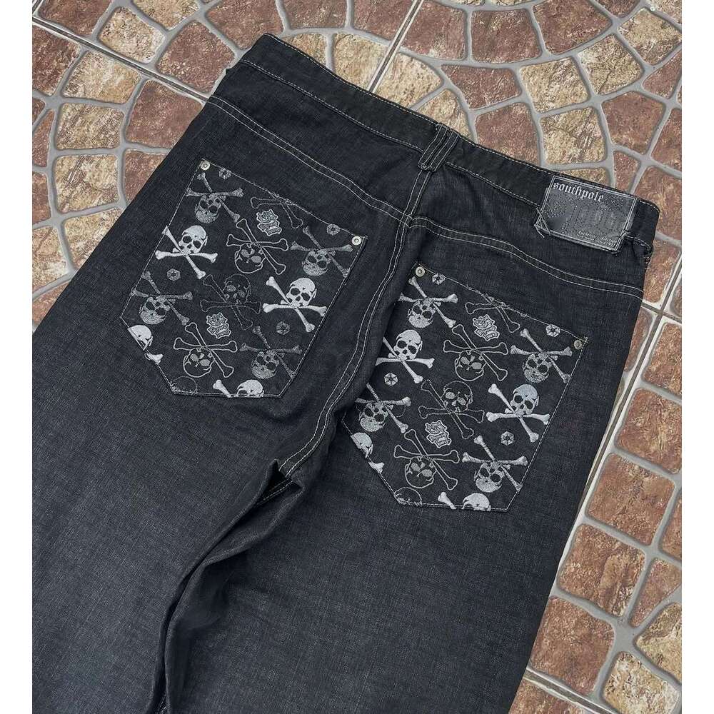 2025 New Hip-Hop High Street Jeans Ins Men Harajuku Punk Y2K Long Pants