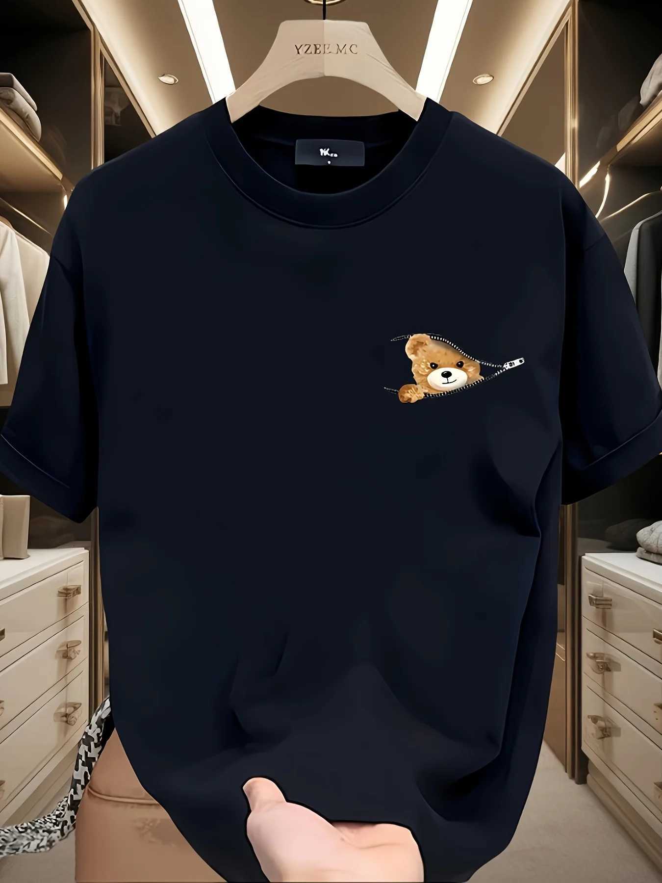 Mens summer 100 cotton fashionable casual loose solid color multi-color optional sports round neck short sleeved T-shirt top Y250819