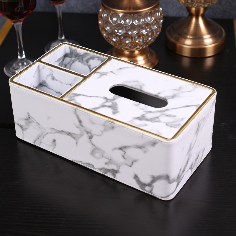 Style Orange Leather Multi-Function Desktop Tissue Storage Box R250626 ddmythur ddmythur