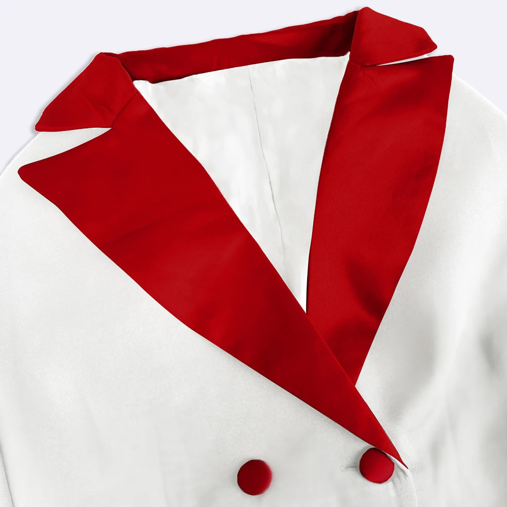 Formal Contrasting Color Womens Suit Jacket Lapel DoubleBreasted Autumn Office Lady Business Casual For Female Outwear Jackets 250815