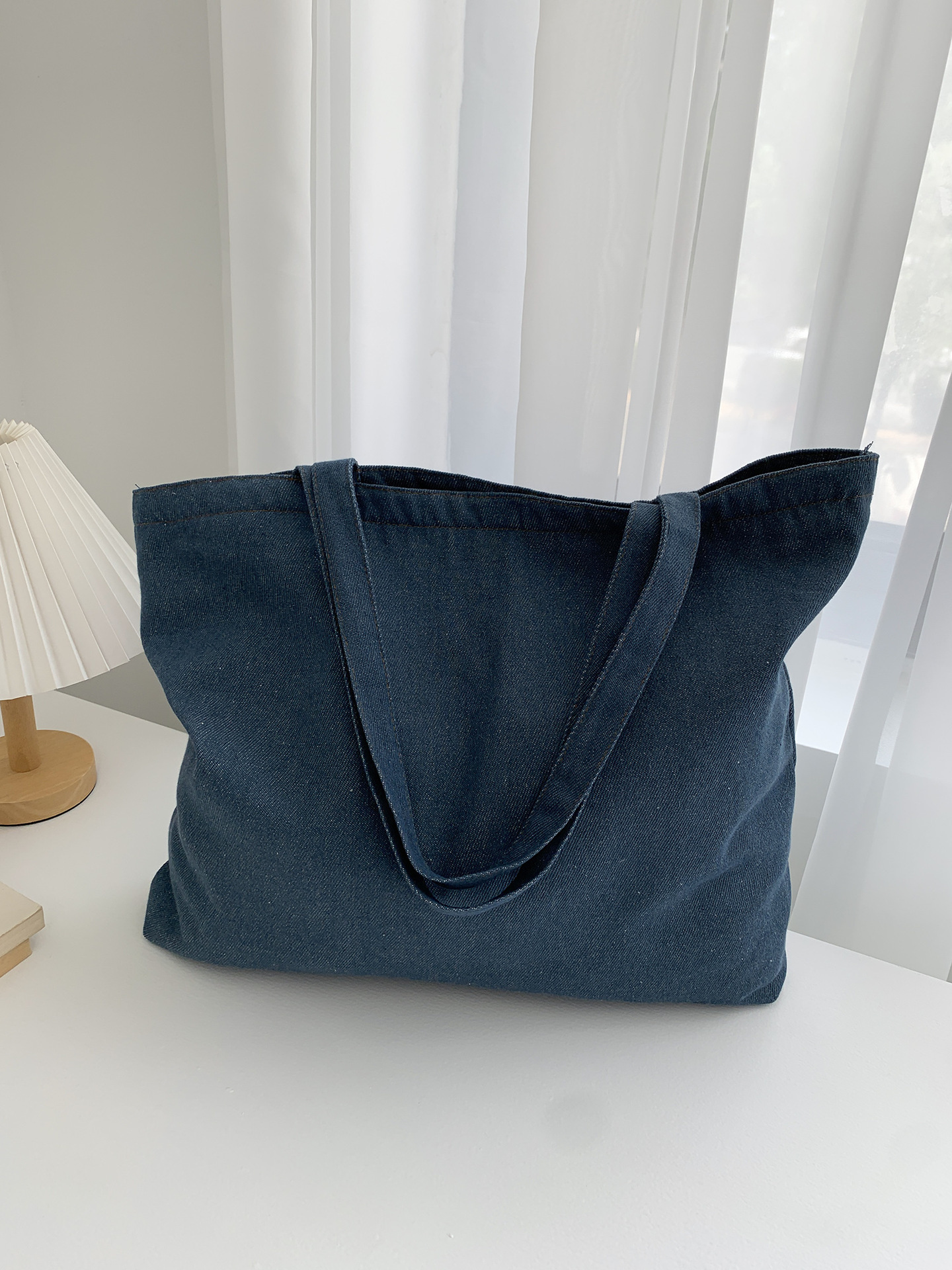 2025 Autumn Blank Solid Color Cowboy Bag Large Capacity Handbag Lazy Style Handbag Fashion Retro Minimalist Style Shoulder Bag Women's Crossbody 